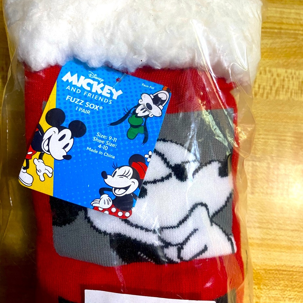 Mickey & Friends Fuzz Sox NEW!